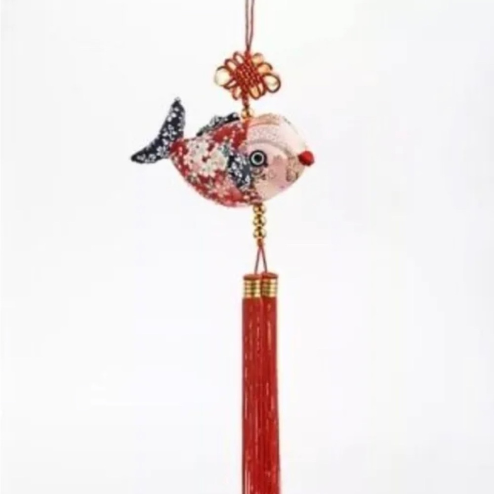 Holiday Lane Lunar New Year  Fish with Tassel Wall Decor